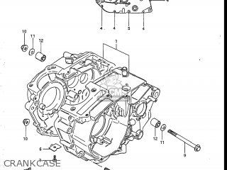 CRANKCASE - DR125 1987 (H) USA (E03)
