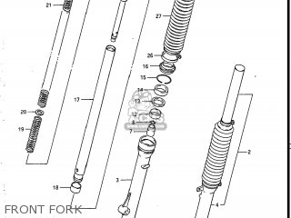 FRONT FORK - DR125 1987 (H) USA (E03)