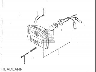 HEADLAMP - DR125 1987 (H) USA (E03)