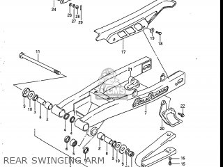 REAR SWINGING ARM - DR125 1987 (H) USA (E03)