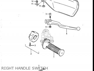 RIGHT HANDLE SWITCH - DR125 1987 (H) USA (E03)