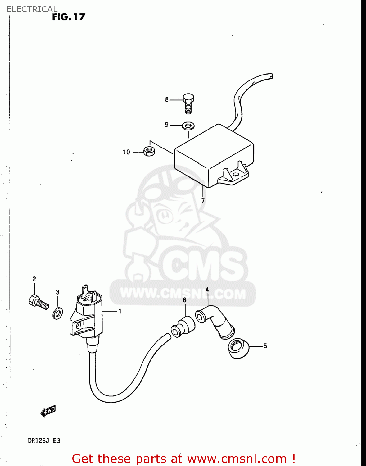 ELECTRICAL DR125 1988 (J) USA (E03)