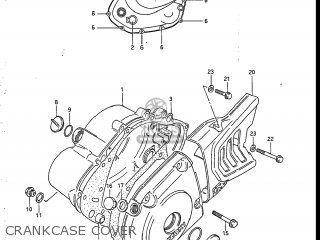 CRANKCASE COVER - DR125 1988 (J) USA (E03)