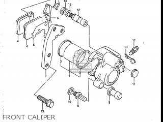 FRONT CALIPER - DR125 1988 (J) USA (E03)