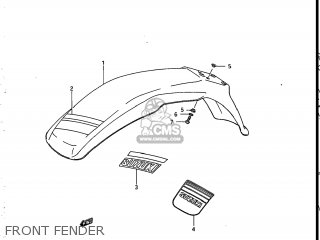 FRONT FENDER - DR125 1988 (J) USA (E03)