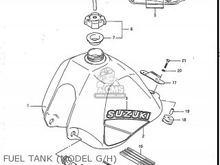 FUEL TANK (MODEL G/H) - DR125 1988 (J) USA (E03)