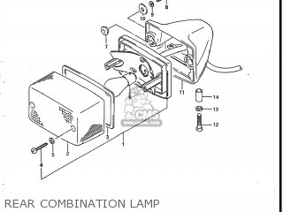 REAR COMBINATION LAMP - DR125 1988 (J) USA (E03)