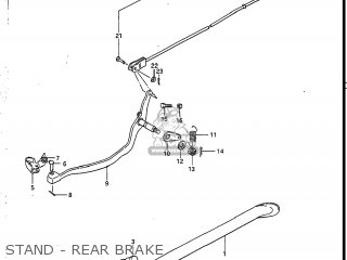 STAND - REAR BRAKE - DR125 1988 (J) USA (E03)
