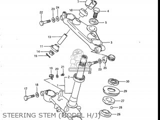 STEERING STEM (MODEL H/J) - DR125 1988 (J) USA (E03)