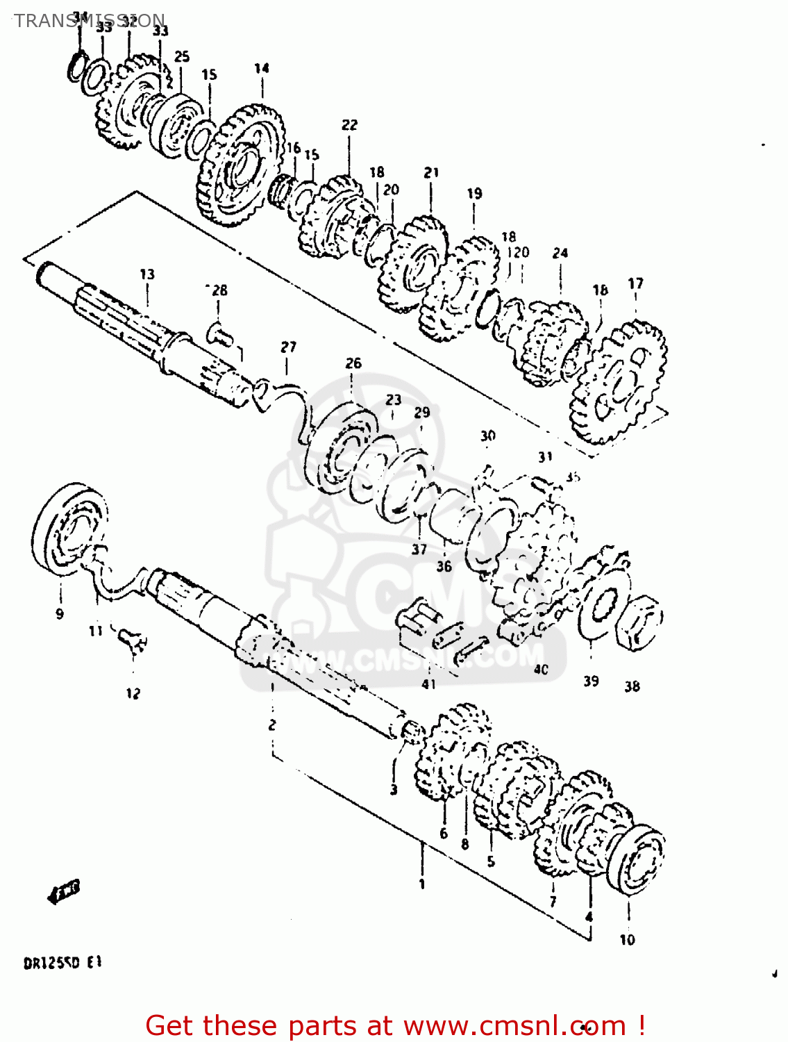 TRANSMISSION DR125S 1982 (Z)