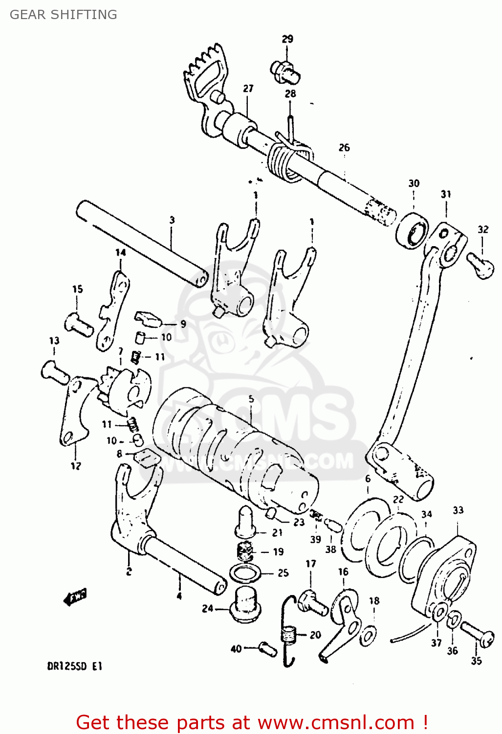 GEAR SHIFTING DR125S 1982 (Z)