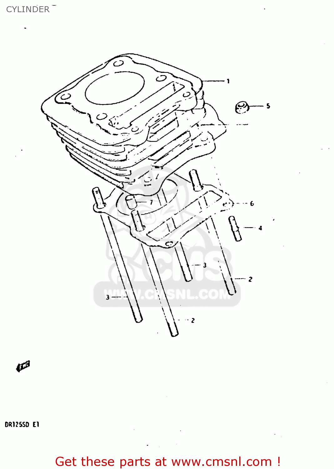 CYLINDER DR125S 1982 (Z)