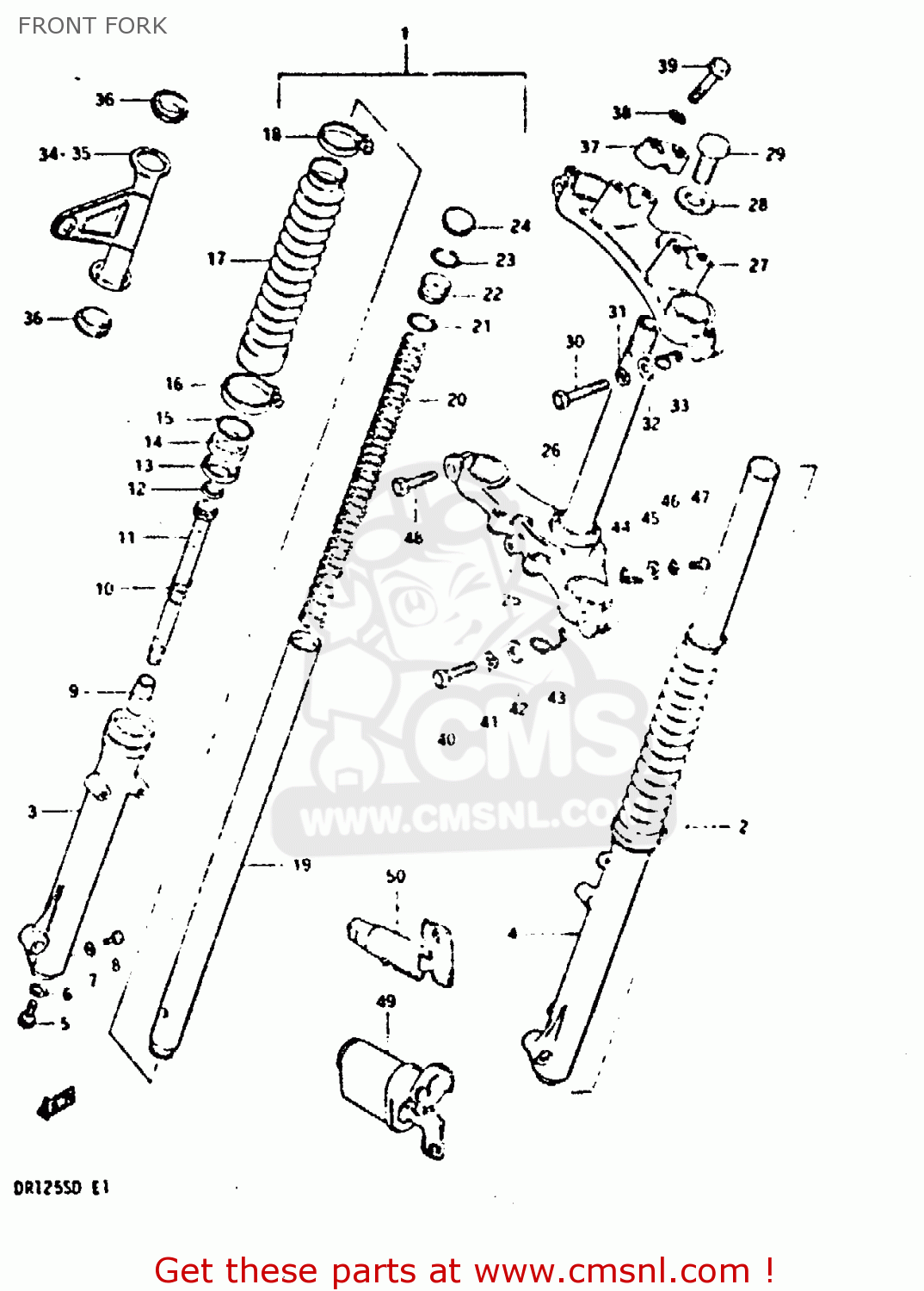 FRONT FORK DR125S 1982 (Z)