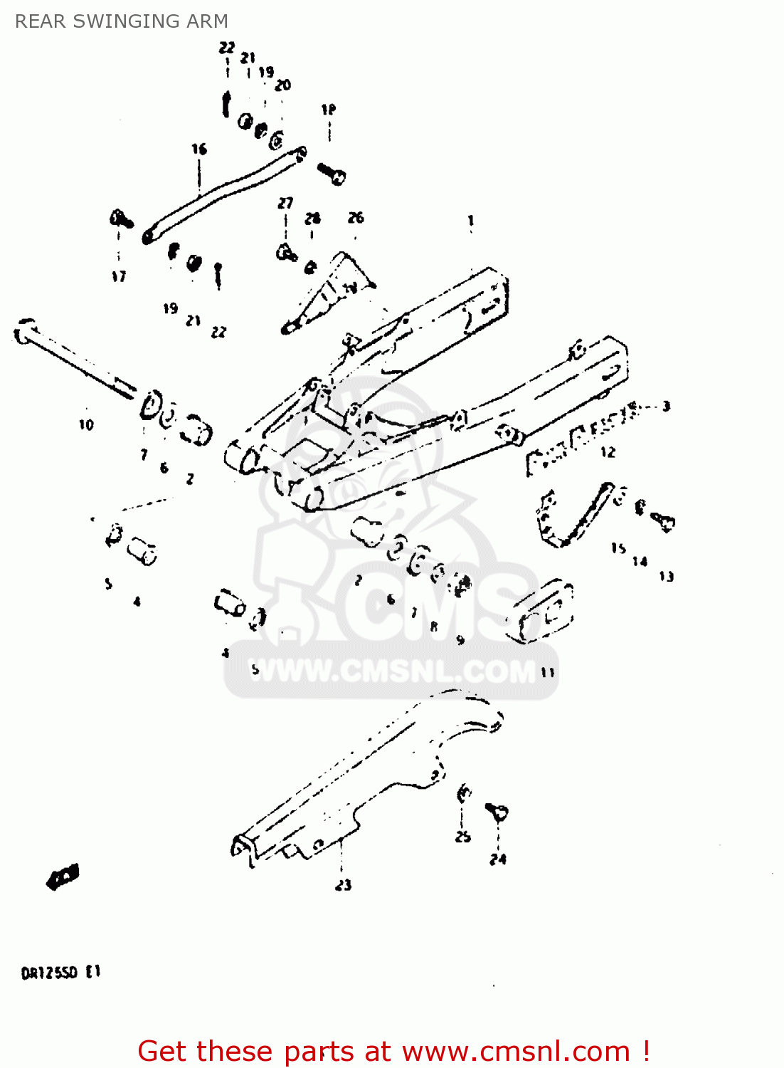 REAR SWINGING ARM DR125S 1982 (Z)