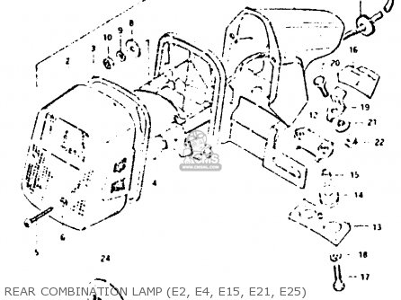 REAR COMBINATION LAMP (E2, E4, E15, E21, E25) - DR125S 1982 (Z)