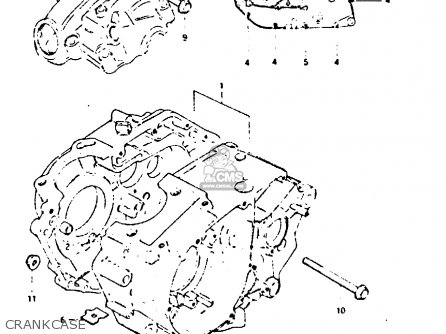 CRANKCASE - DR125S 1982 (Z)