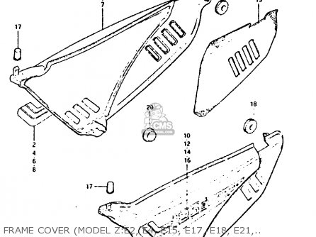FRAME COVER (MODEL Z:E2, E4, E15, E17, E18, E21, E25, E26) - DR125S 1982 (Z)