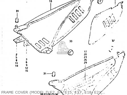 FRAME COVER (MODEL D:E2, E4, E15, E17, E18, E21, E25, E26) - DR125S 1982 (Z)