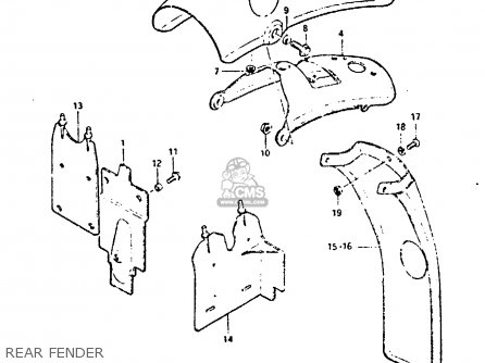 REAR FENDER - DR125S 1982 (Z)