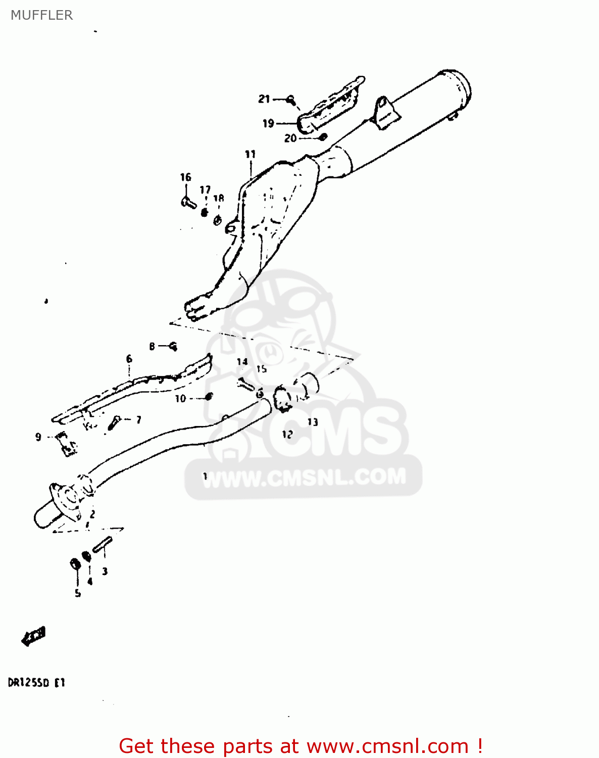 MUFFLER DR125S 1983 (D)