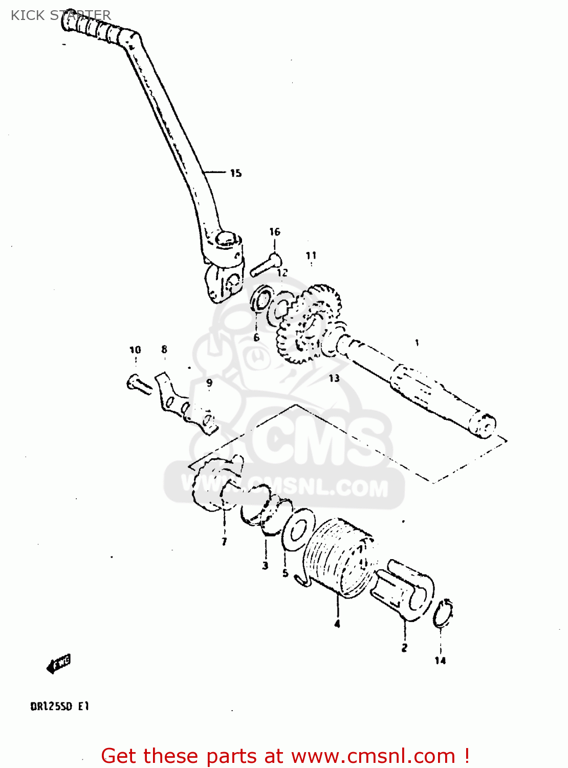 KICK STARTER DR125S 1983 (D)