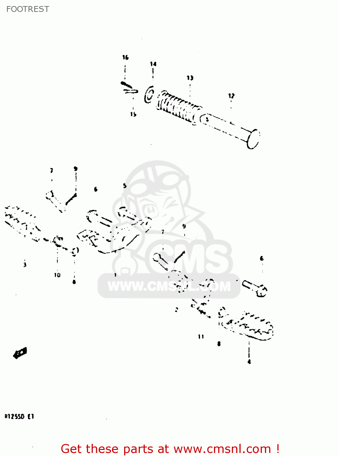 FOOTREST DR125S 1983 (D)