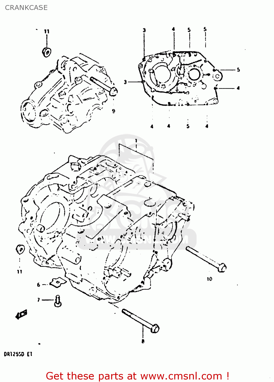 CRANKCASE DR125S 1983 (D)