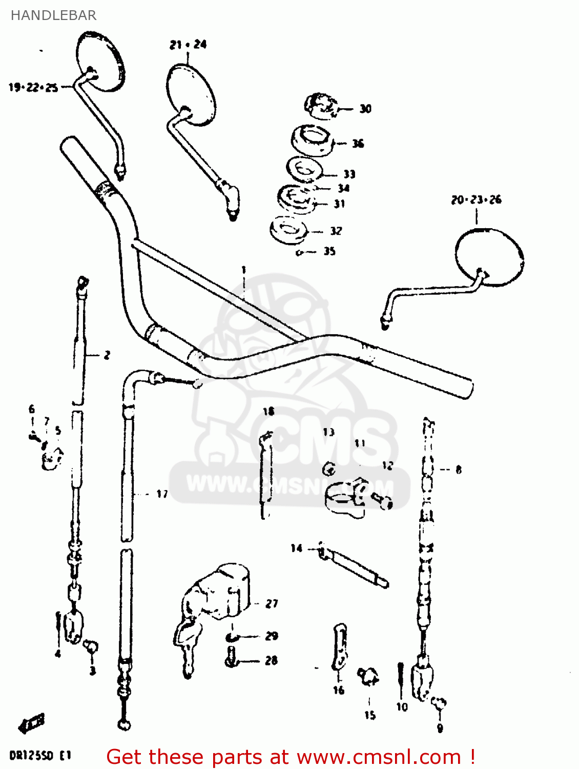 HANDLEBAR DR125S 1983 (D)