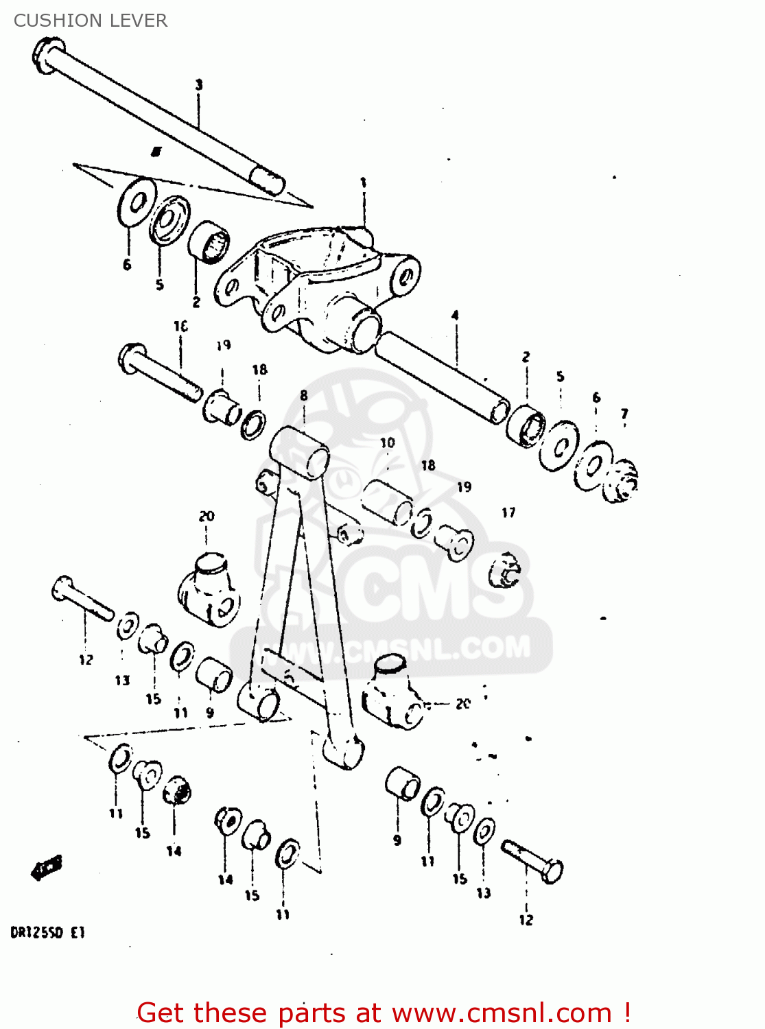CUSHION LEVER DR125S 1983 (D)