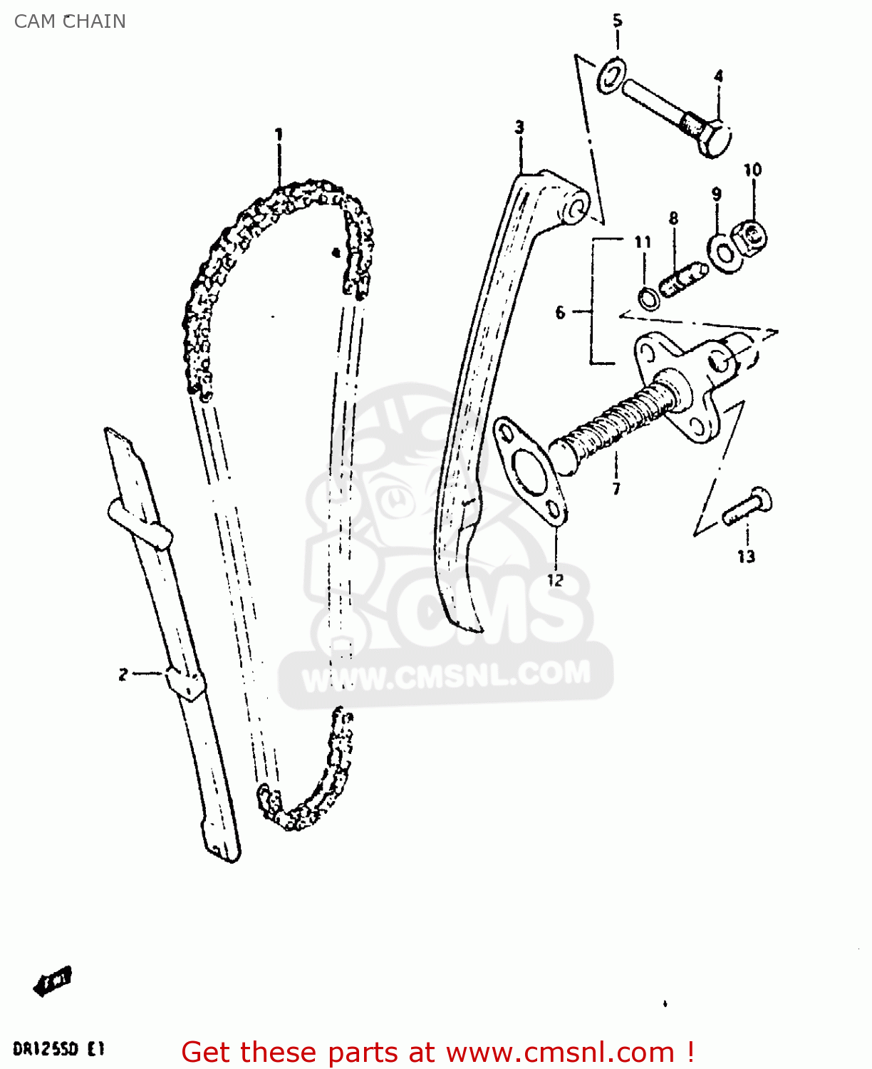 CAM CHAIN DR125S 1983 (D)