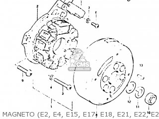 MAGNETO (E2, E4, E15, E17, E18, E21, E22, E25, E26) - DR125S 1983 (D)