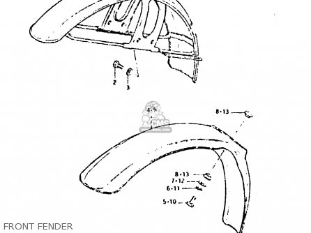 FRONT FENDER - DR125S 1983 (D)