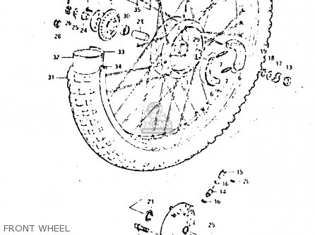 FRONT WHEEL - DR125S 1983 (D)