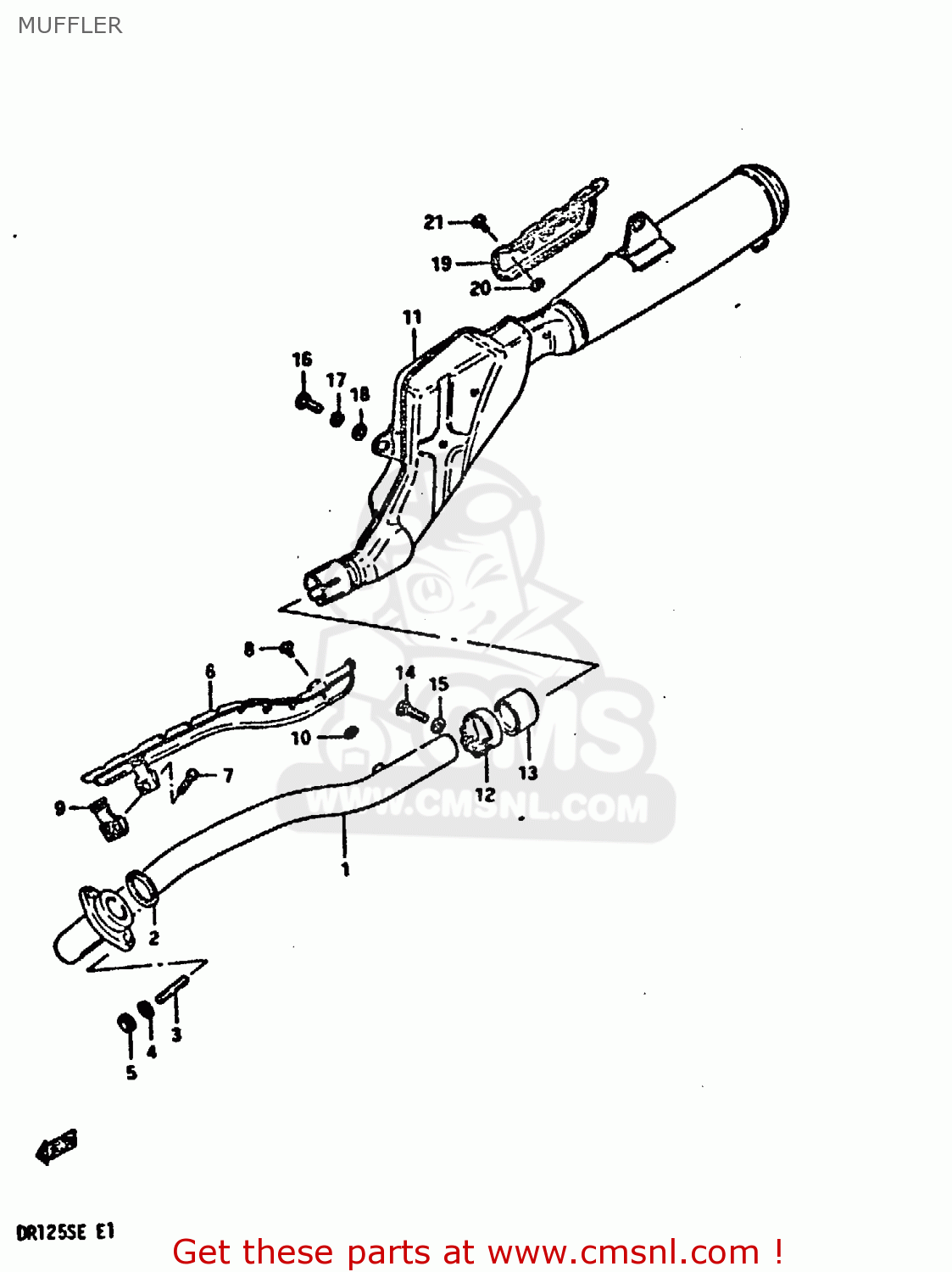 MUFFLER DR125S 1984 (E)
