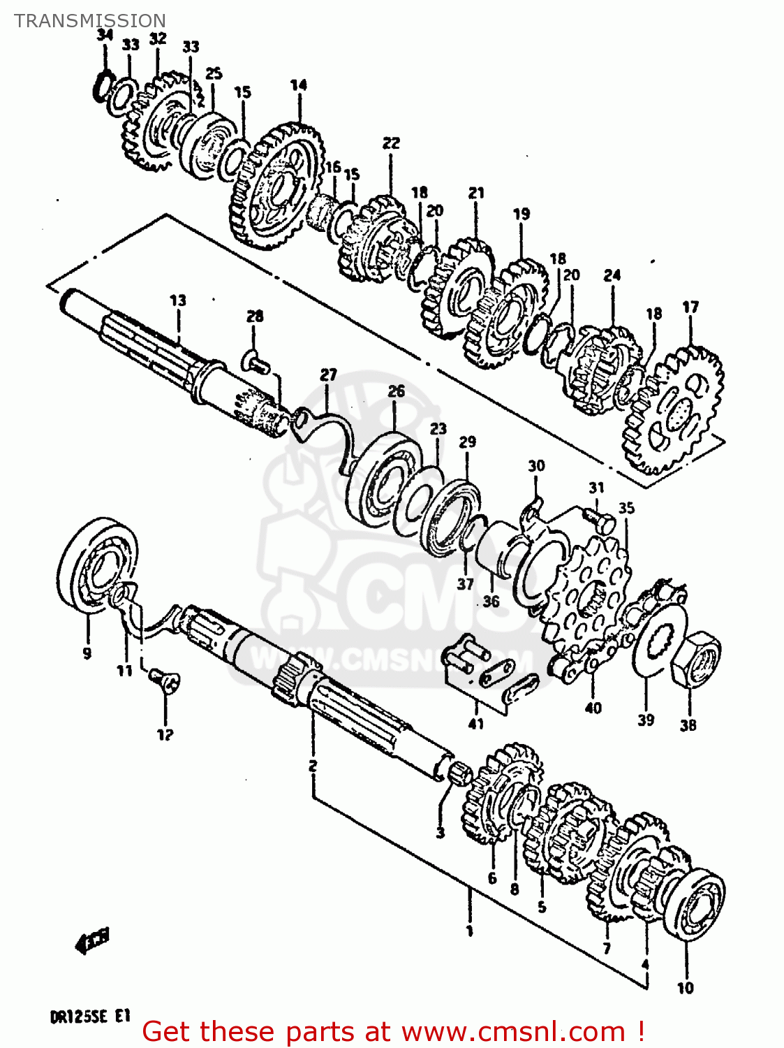 TRANSMISSION DR125S 1984 (E)