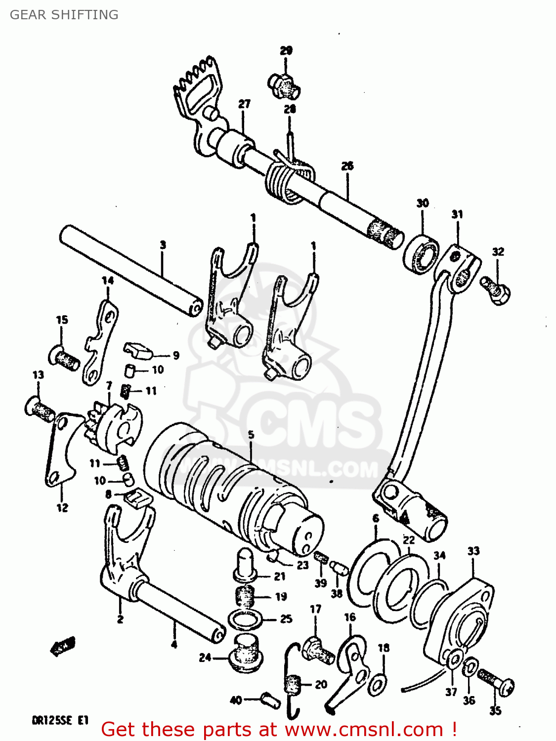 GEAR SHIFTING DR125S 1984 (E)