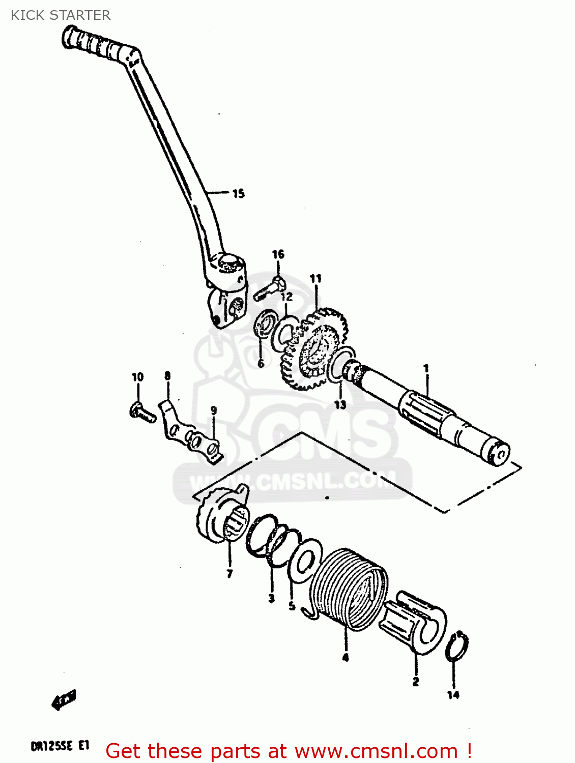KICK STARTER DR125S 1984 (E)