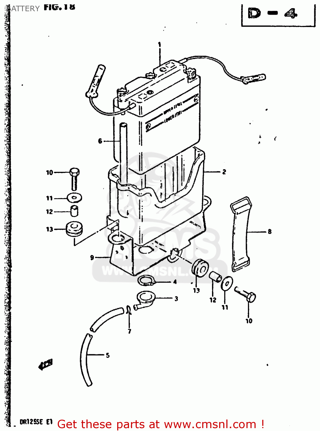 BATTERY DR125S 1984 (E)