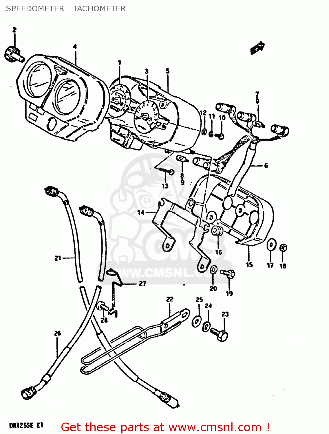 SPEEDOMETER - TACHOMETER DR125S 1984 (E)