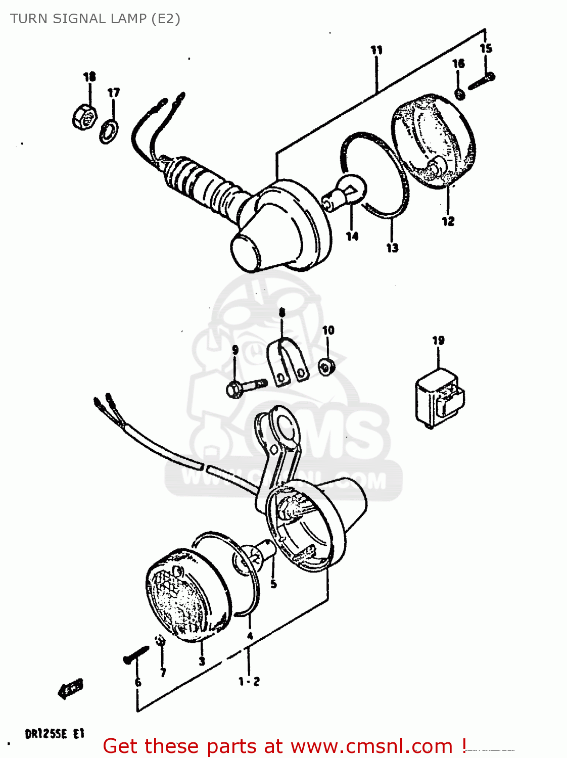 TURN SIGNAL LAMP (E2) DR125S 1984 (E)