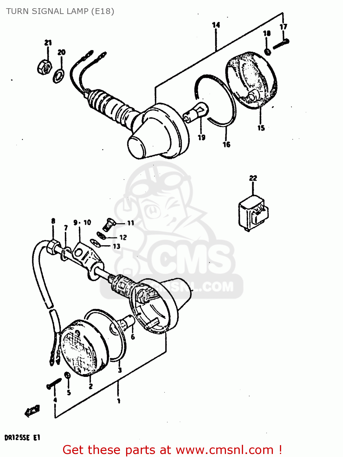 TURN SIGNAL LAMP (E18) DR125S 1984 (E)