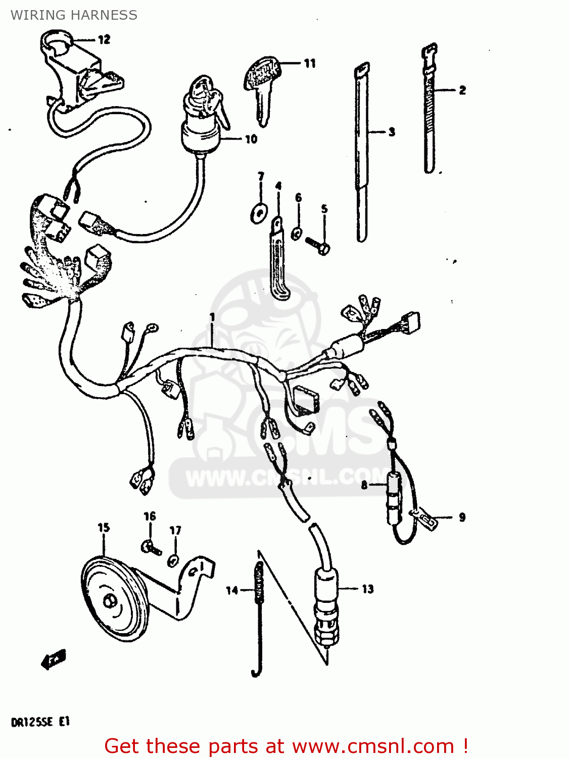 WIRING HARNESS DR125S 1984 (E)