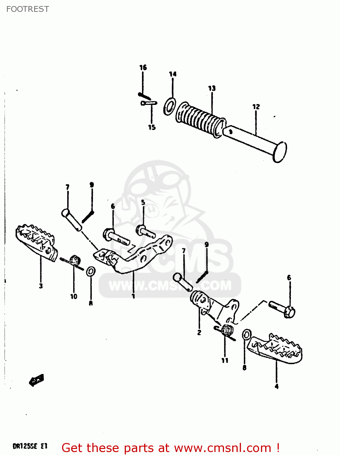 FOOTREST DR125S 1984 (E)