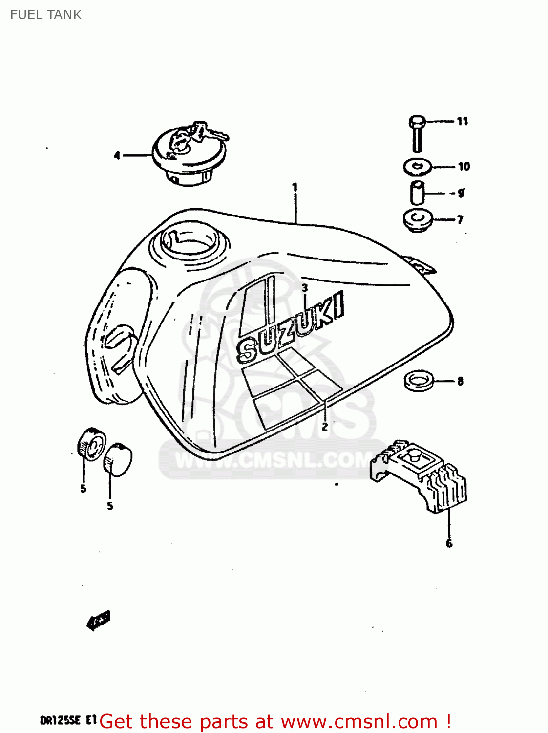 FUEL TANK DR125S 1984 (E)