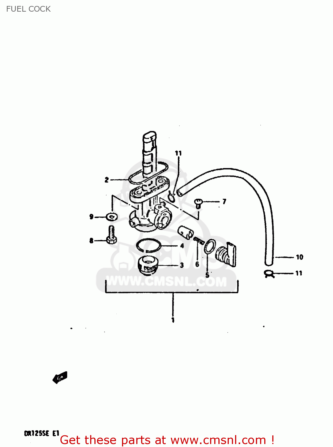 FUEL COCK DR125S 1984 (E)