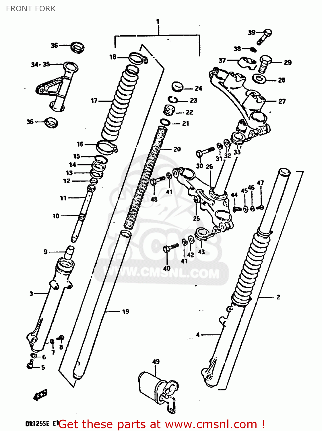 FRONT FORK DR125S 1984 (E)
