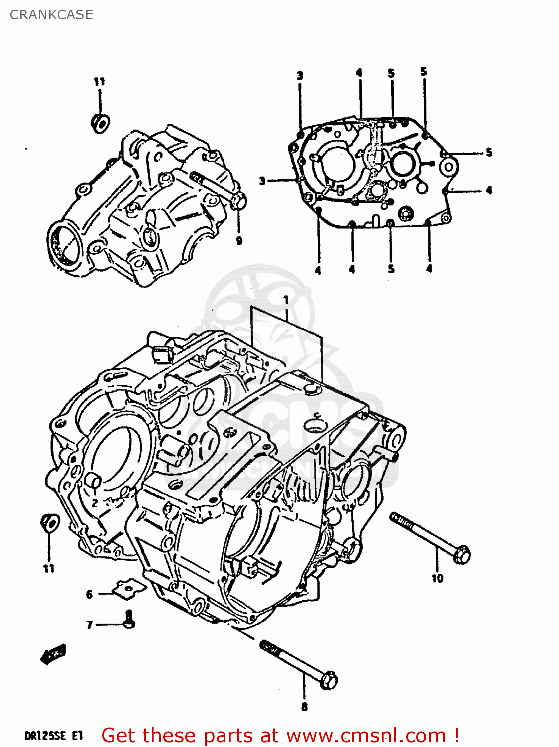 CRANKCASE DR125S 1984 (E)