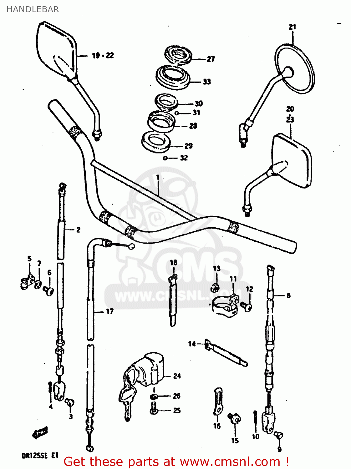 HANDLEBAR DR125S 1984 (E)
