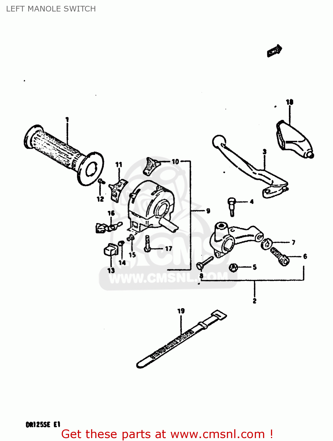 LEFT MANOLE SWITCH DR125S 1984 (E)
