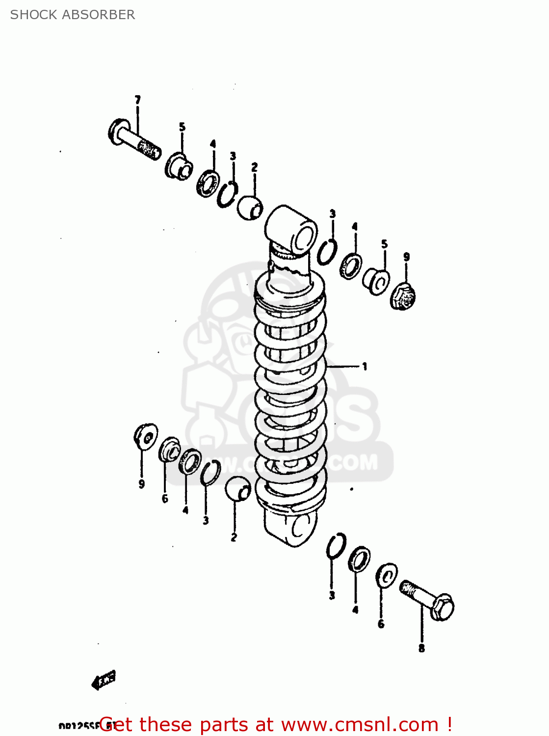 SHOCK ABSORBER DR125S 1984 (E)